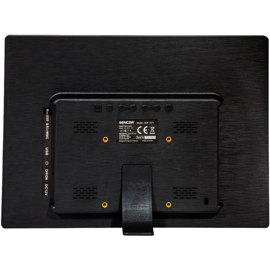 Sencor - Digitální fotorámeček 13,3 s reproduktorem 230V antracit + dálkové ovládání