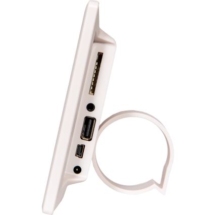 Sencor - Digitální fotorámeček 7 s reproduktorem 230V bílá + dálkové ovládání