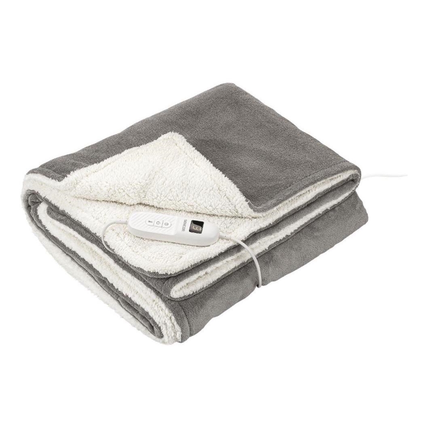 Sencor - Elektrická vyhřívací deka 160W/230V 180x130 cm šedá