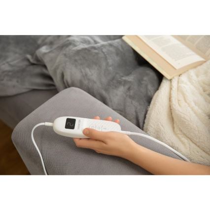 Sencor - Elektrická vyhřívací deka 160W/230V 180x130 cm šedá