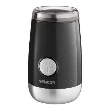 Sencor - Elektrický mlýnek na zrnkovou kávu 60 g 150W/230V černá/matný chrom