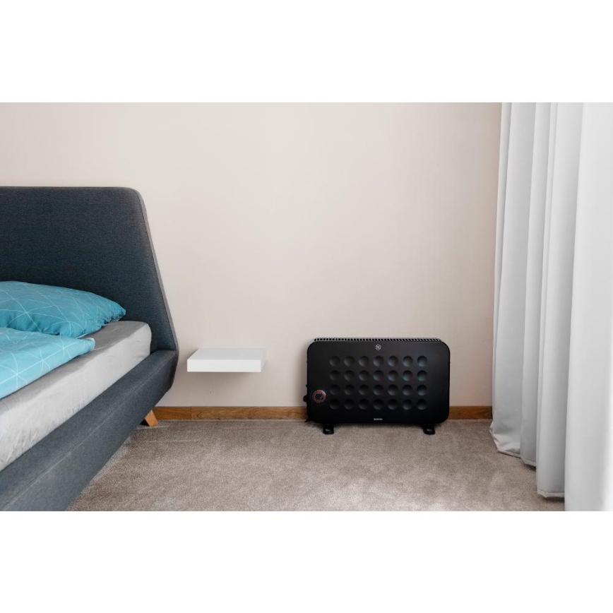 Sencor - Elektrický přímotop/konvektor 750/1250/2000W/230V termostat IP24 černá