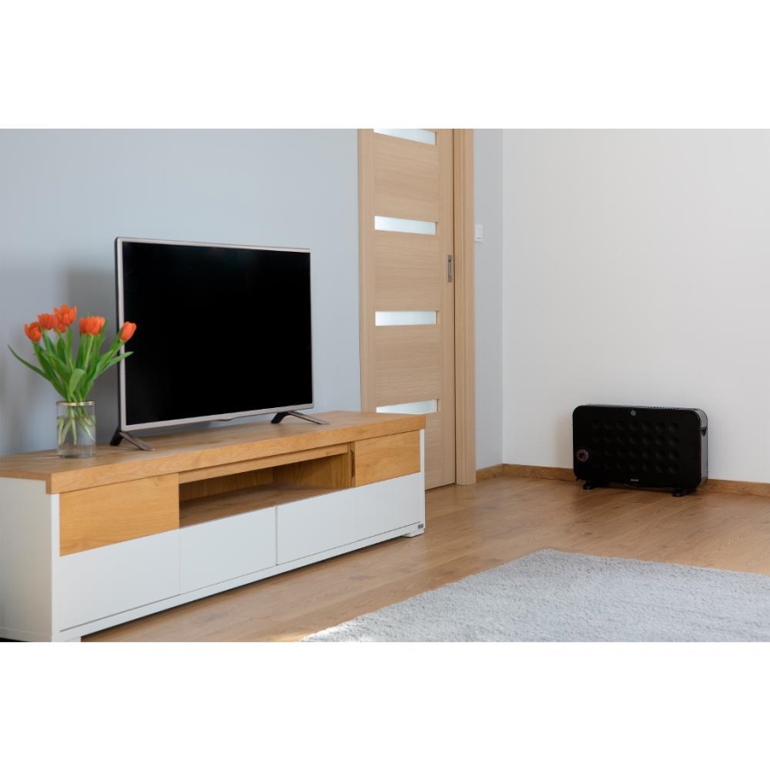 Sencor - Elektrický přímotop/konvektor 750/1250/2000W/230V termostat IP24 černá