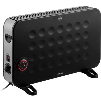 Sencor - Elektrický přímotop/konvektor 750/1250/2000W/230V termostat IP24 černá