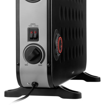 Sencor - Elektrický přímotop/konvektor 750/1250/2000W/230V termostat IP24 černá