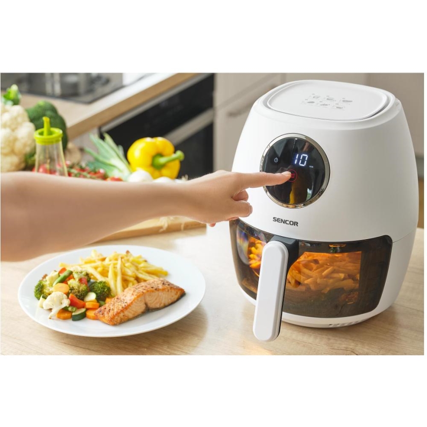 Sencor - Horkovzdušná fritéza 3,5 l 1300W/230V bílá
