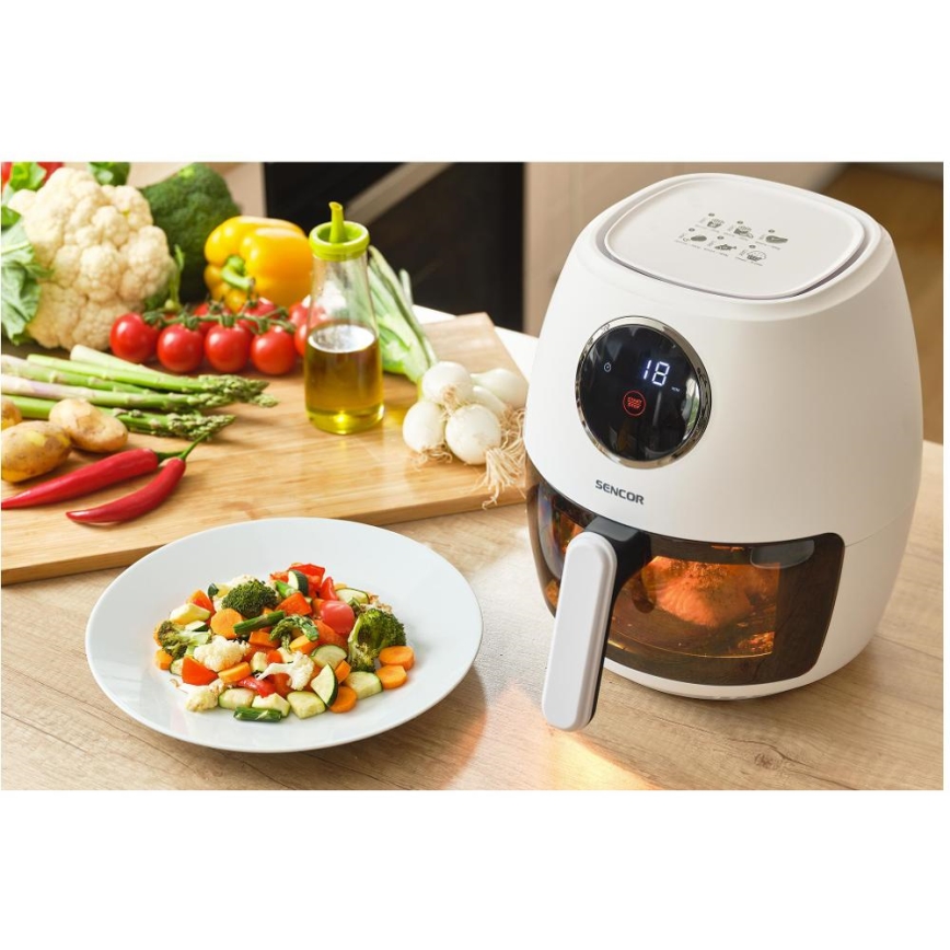 Sencor - Horkovzdušná fritéza 3,5 l 1300W/230V bílá