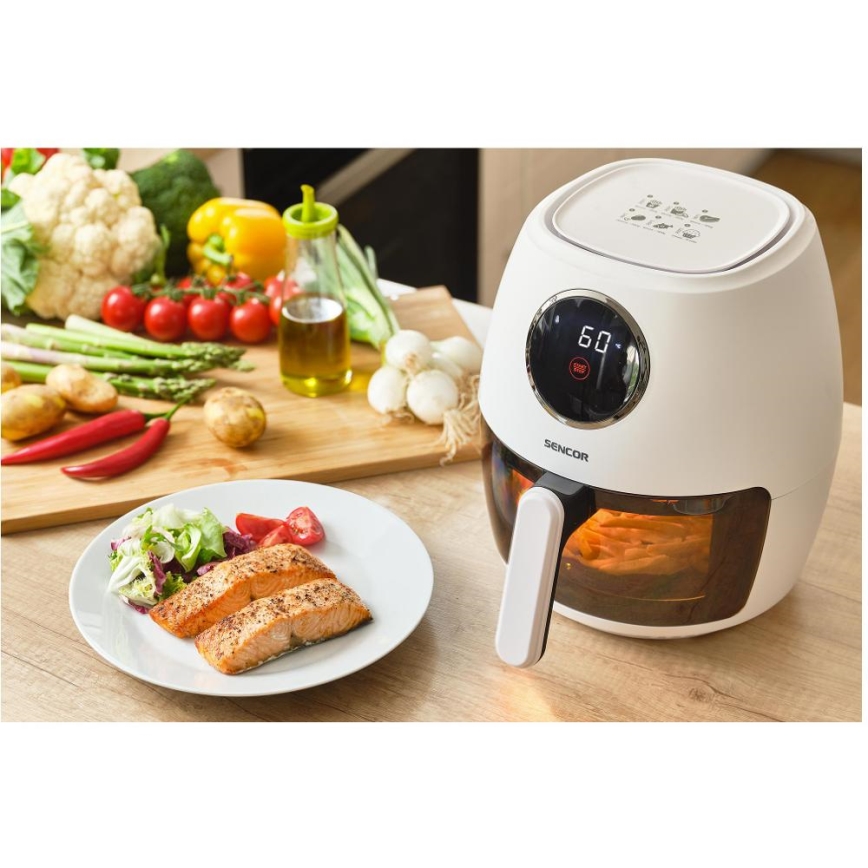 Sencor - Horkovzdušná fritéza 3,5 l 1300W/230V bílá