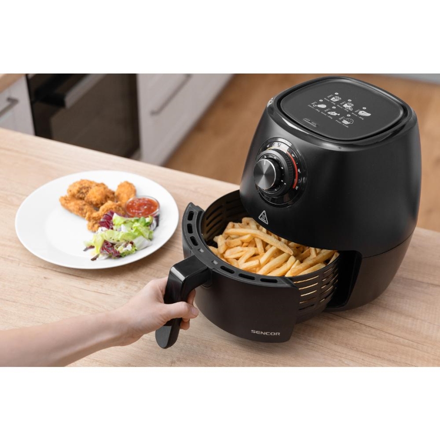 Sencor - Horkovzdušná fritéza 3,5 l 1300W/230V černá
