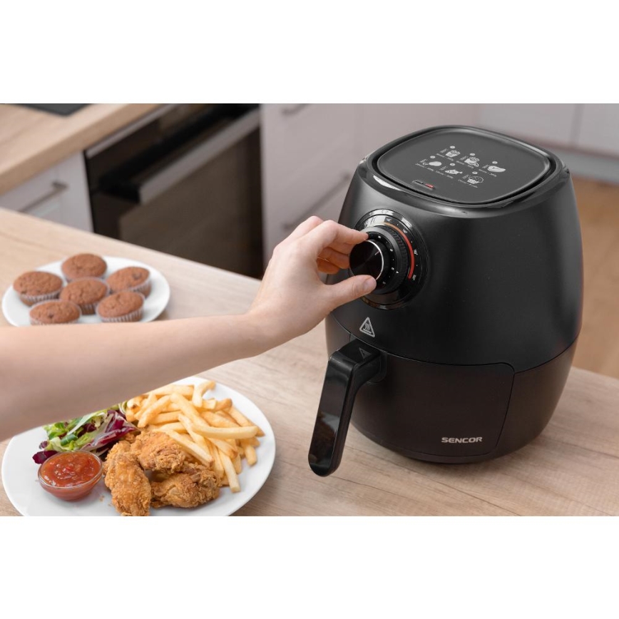 Sencor - Horkovzdušná fritéza 3,5 l 1300W/230V černá