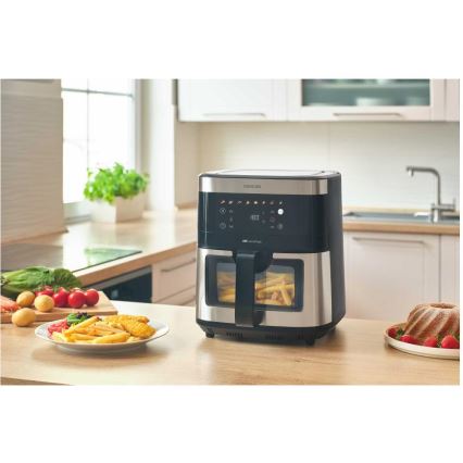 Sencor - Horkovzdušná fritéza 9 l 1700W/230V černá/matný chrom