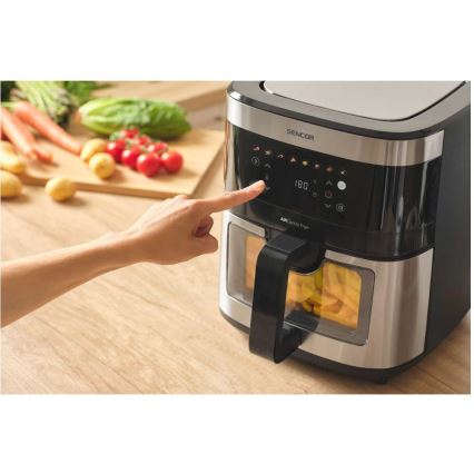 Sencor - Horkovzdušná fritéza 9 l 1700W/230V černá/matný chrom