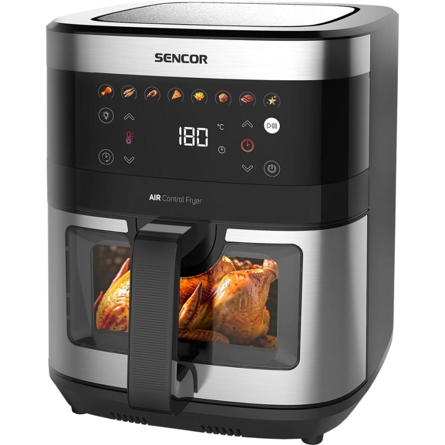 Sencor - Horkovzdušná fritéza 9 l 1700W/230V černá/matný chrom