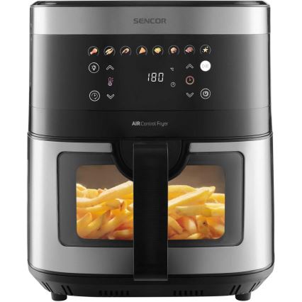Sencor - Horkovzdušná fritéza 9 l 1700W/230V černá/matný chrom