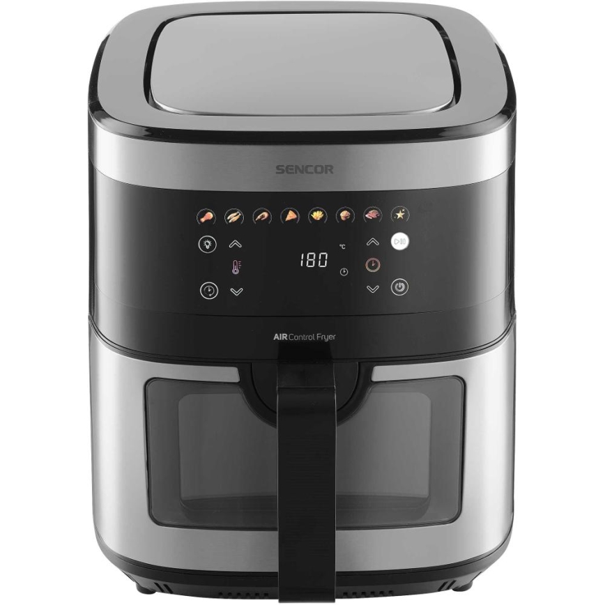 Sencor - Horkovzdušná fritéza 9 l 1700W/230V černá/matný chrom