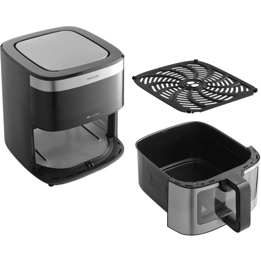 Sencor - Horkovzdušná fritéza 9 l 1700W/230V černá/matný chrom