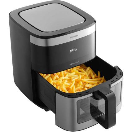 Sencor - Horkovzdušná fritéza 9 l 1700W/230V černá/matný chrom