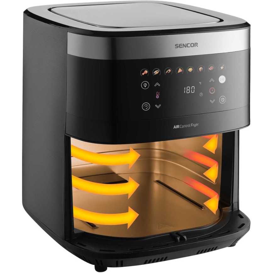 Sencor - Horkovzdušná fritéza 9 l 1700W/230V černá/matný chrom