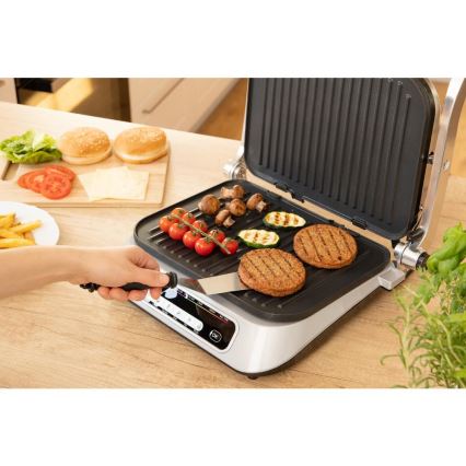 Sencor - Kontaktní gril 2100W/230V matný chrom