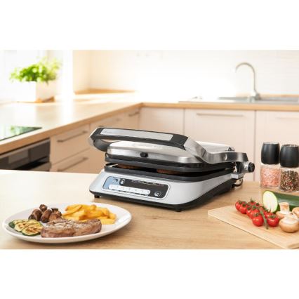 Sencor - Kontaktní gril 2100W/230V matný chrom