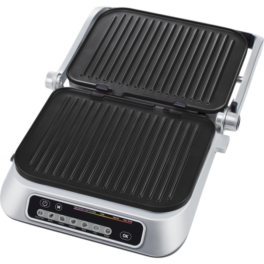 Sencor - Kontaktní gril 2100W/230V matný chrom