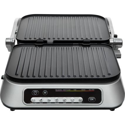 Sencor - Kontaktní gril 2100W/230V matný chrom