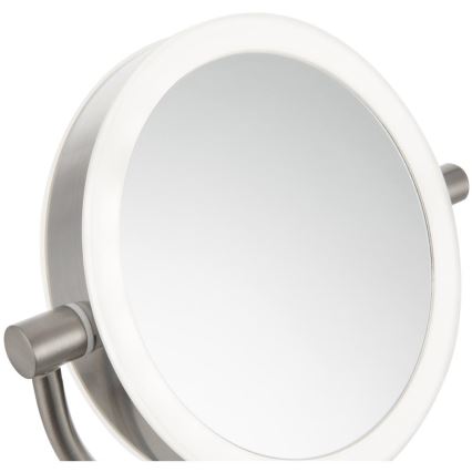 Sencor - Kosmetické zrcátko s LED podsvícením LED/5W/230V nerez