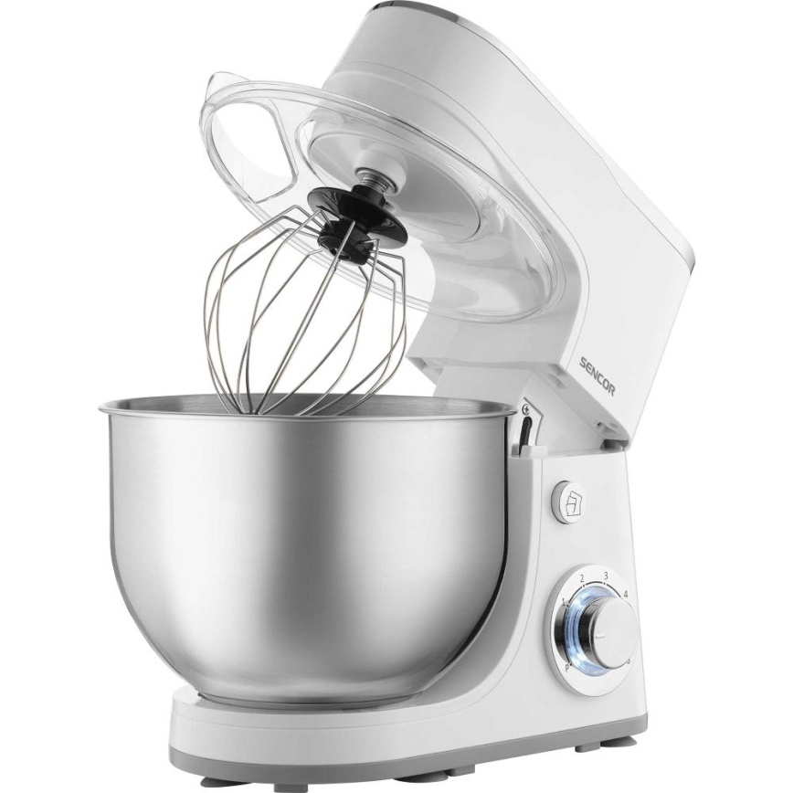 Sencor - Kuchyňský robot s nerezovou mísou 1300W/230V bílá