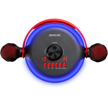 Sencor - LED Reproduktor s bezdrátovými mikrofony 4000 mAh + 2x 1200 mAh