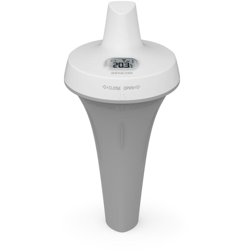 Sencor - Měřící stanice s bezdrátovým bazénovým plovoucím senzorem 2xAA + 2xAA IPX7