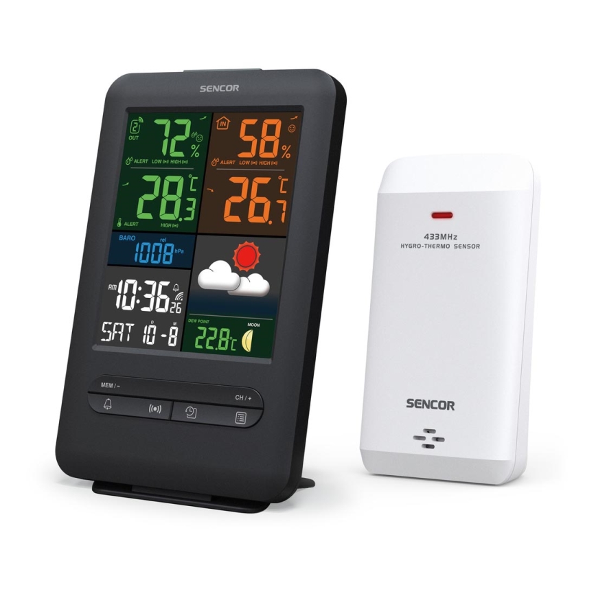 Sencor - Meteostanice s barevným LCD displejem 5V/1xCR2032