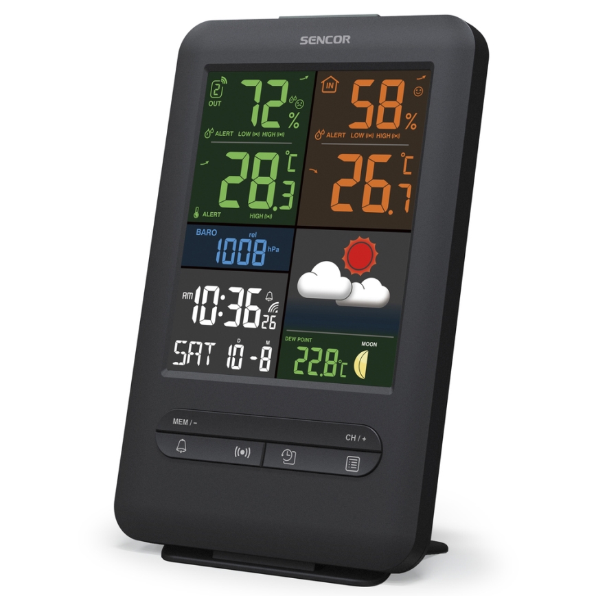 Sencor - Meteostanice s barevným LCD displejem 5V/1xCR2032