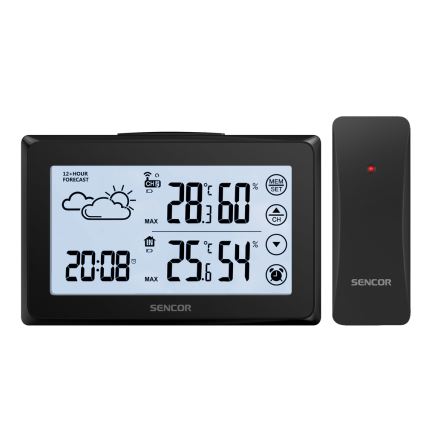 Sencor - Meteostanice s LCD displejem a budíkem 3xAAA