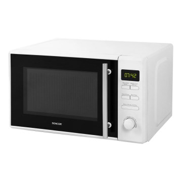 Sencor - Mikrovlnná trouba s funkcí grilu 700W/1000W/230V 20 l bílá