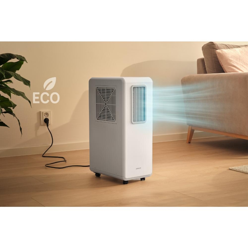 Sencor - Mobilní klimatizace 4v1 200W/230V 1800 BTU bílá + dálkové ovládání