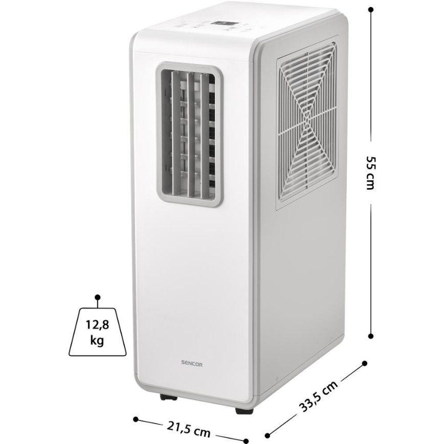 Sencor - Mobilní klimatizace 4v1 200W/230V 1800 BTU bílá + dálkové ovládání