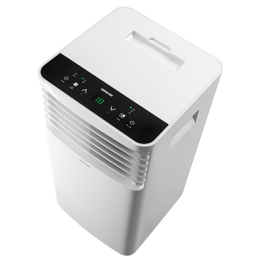 Sencor - Mobilní klimatizace s LCD displejem 3v1 930W/230V 7000 BTU Wi-Fi bílá + dálkové ovládání