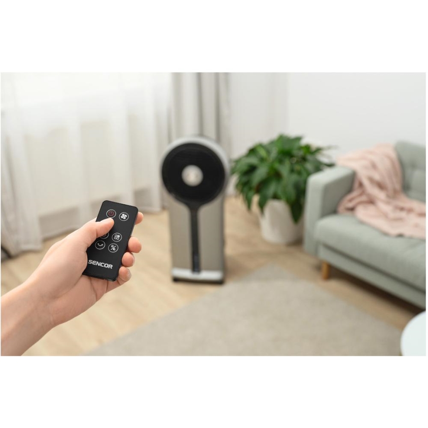 Sencor - Mobilní ochlazovač vzduchu 3v1 110W/230V stříbrná/černá + dálkové ovládání