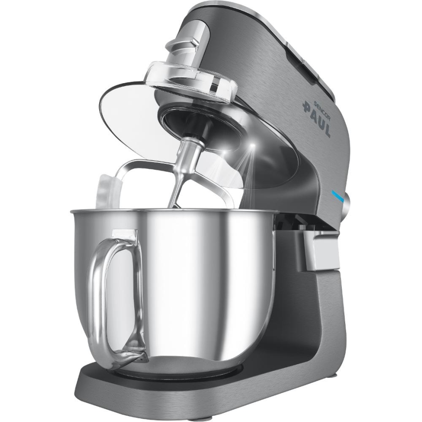 Sencor - Multifinkční kuchyňský robot s nerezovou mísou 1500W/230V matný chrom