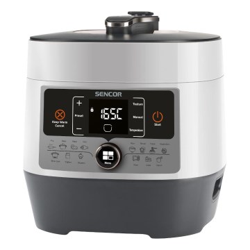 Sencor - Multifunkční elektrický tlakový hrnec 5,5 l 1000W/230V bílá/černá