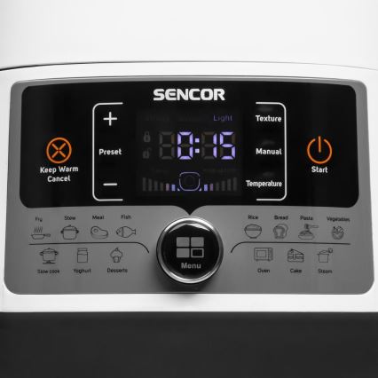 Sencor - Multifunkční elektrický tlakový hrnec 5,5 l 1000W/230V bílá/černá