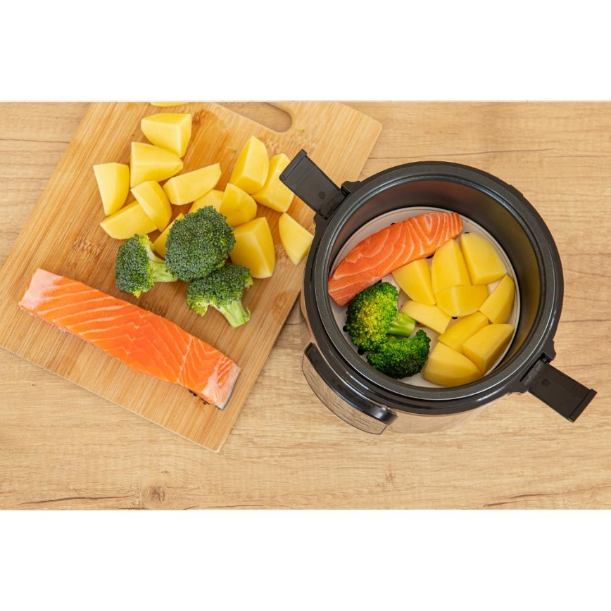 Sencor - Multifunkční rýžovar 350W/230V 0,6 l nerez/černá