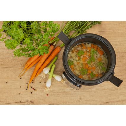 Sencor - Multifunkční rýžovar 350W/230V 0,6 l nerez/černá