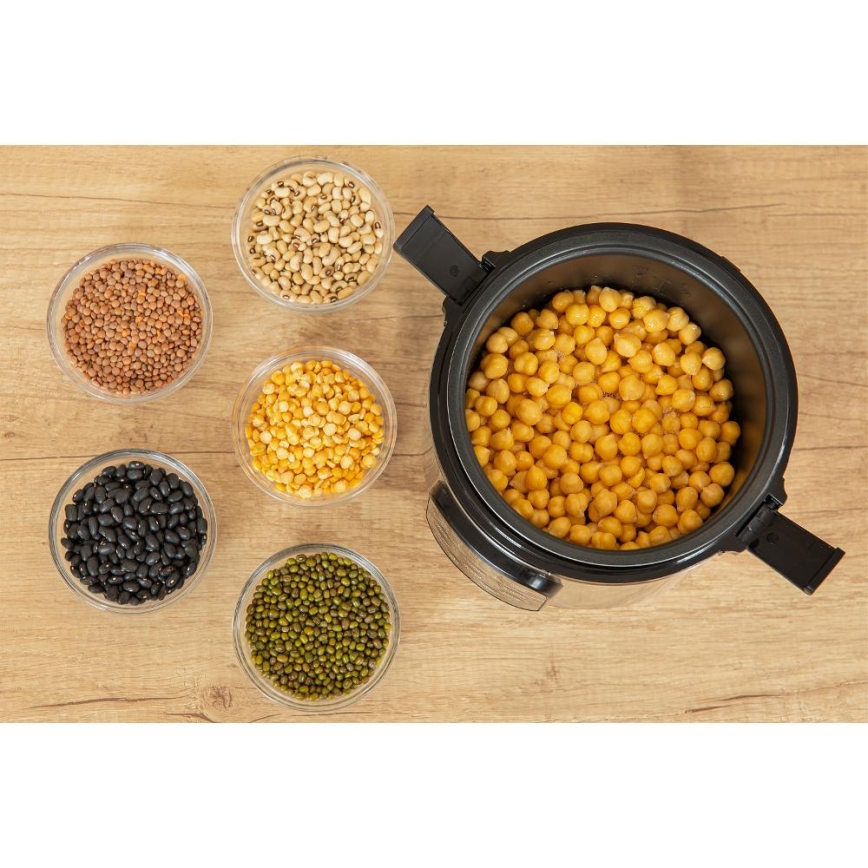 Sencor - Multifunkční rýžovar 350W/230V 0,6 l nerez/černá