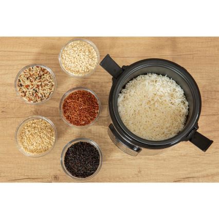 Sencor - Multifunkční rýžovar 350W/230V 0,6 l nerez/černá