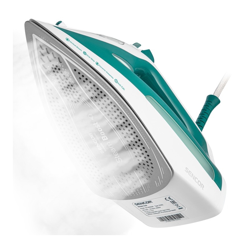 Sencor - Napařovací žehlička 2600W/230V tyrkysová/bílá