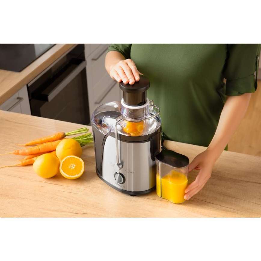 Sencor - Odšťavňovač 400W/230V matný chrom/černá