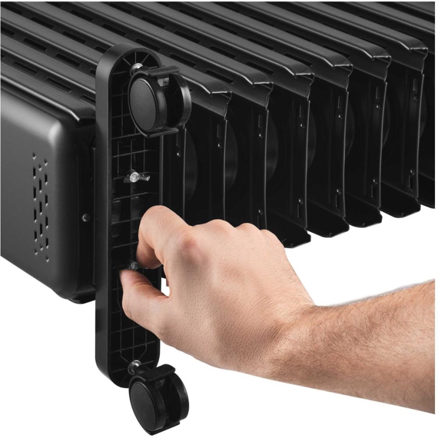 Sencor - Olejový ohřívač s 11 žebry 1000/1200/2400W/230V Wi-Fi černá