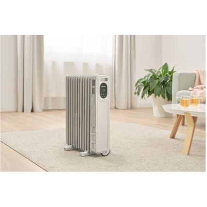 Sencor - Olejový ohřívač s 11 žebry 1000/2300W/230V bílá + dálkové ovládání