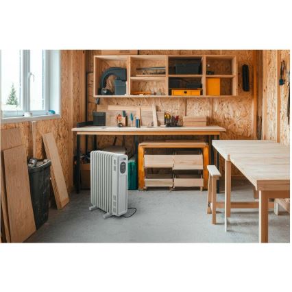 Sencor - Olejový ohřívač s 11 žebry 1000/2300W/230V bílá + dálkové ovládání